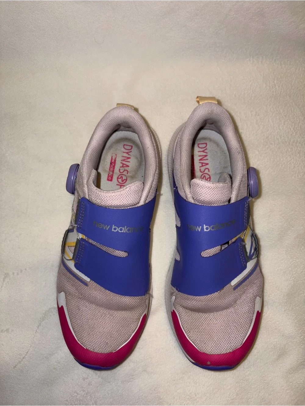 New Balance Girls Pink, Purple & Yellow BOA Sneakers girl size 4.5